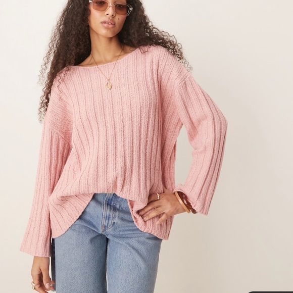 ASOS Pink Ribbed Women's Sweater - Picture 4 of 4